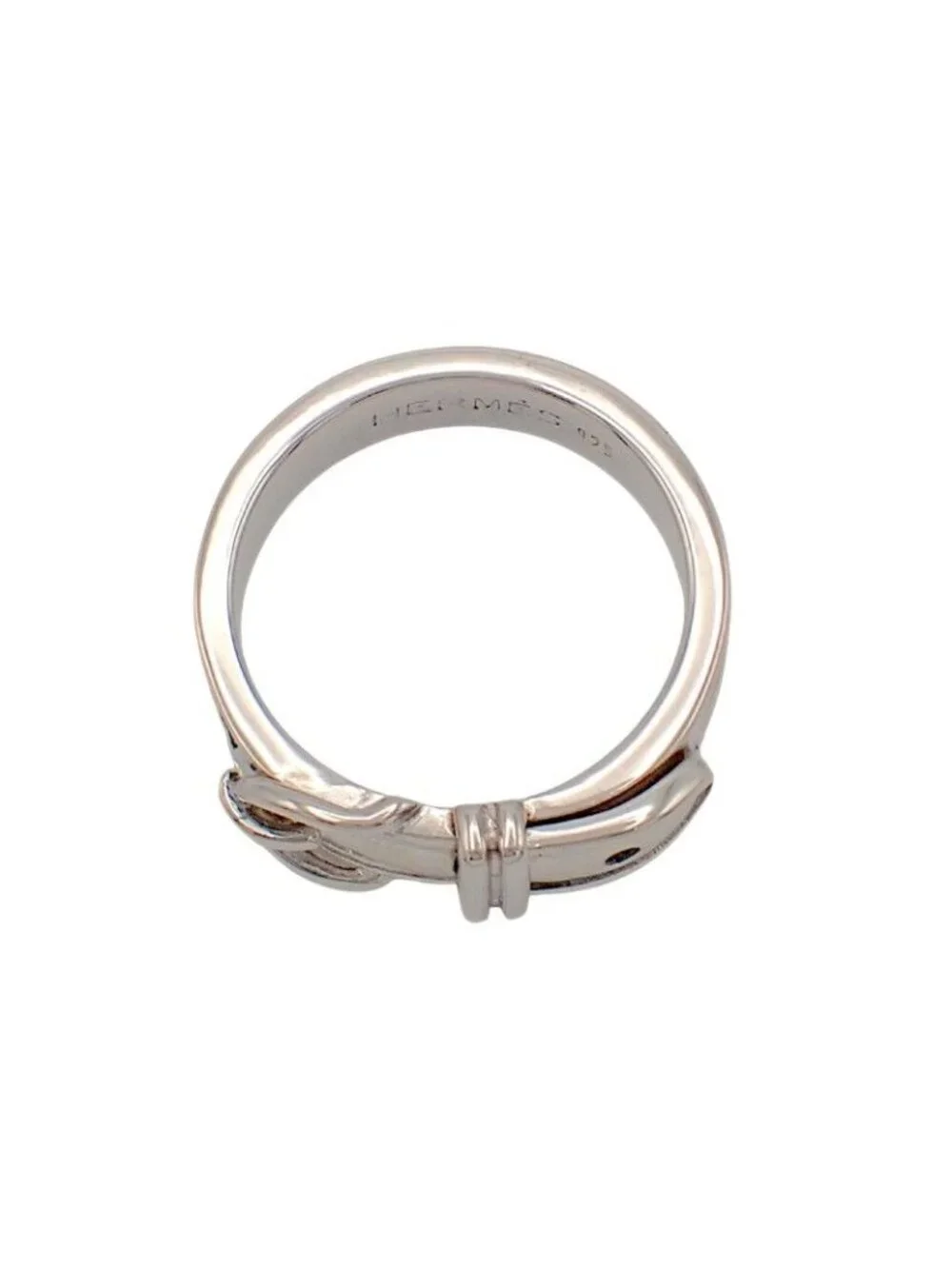 Hermes Ceinture Belt Ring 925 Sterling Silver Accessory